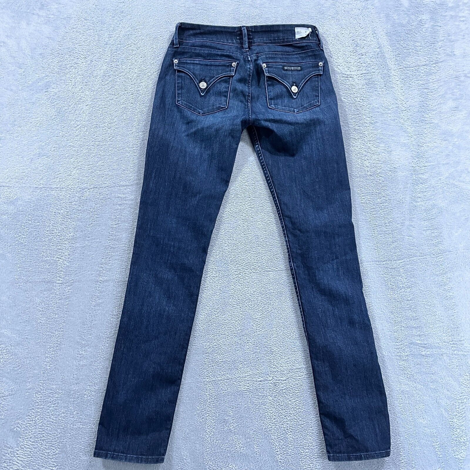 Hudson Jeans Women's 27 Collin Flap Skinny Low Rise Blue Stretch